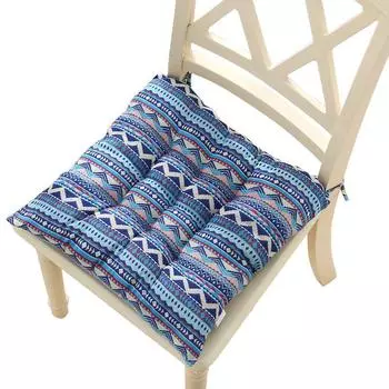 1шт подушки для сиденья с подкладкой для дивана на открытом воздухе, подушка для дома, квадратная льняная подушка с противоскользящим ремнем, напечатанная на стуле 40*40CM