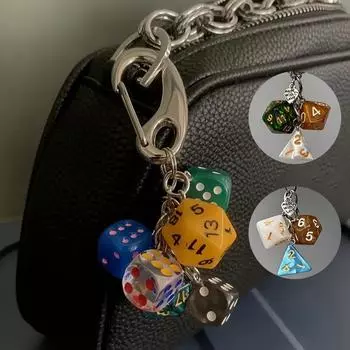 1шт Подвеска в виде игральных костей, ручная работа, пряжка для ремня, многоэлементный брелок в виде игральных костей, креативная подвеска на талию, многосторонние игральные кости, 3 стиля