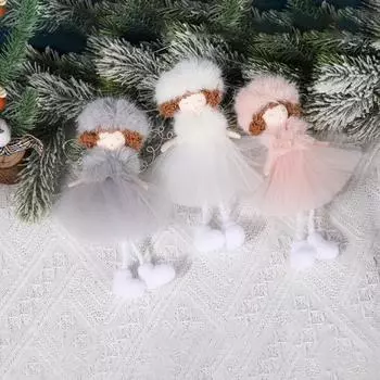 1шт подвески ангела с плюшевыми шляпами украшения куклы ангела подвески ангела украшения белый