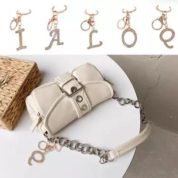 1шт подвески металлические бриллианты 26 английских букв брелок для ключей аксессуары лихой шрифт подарки новые