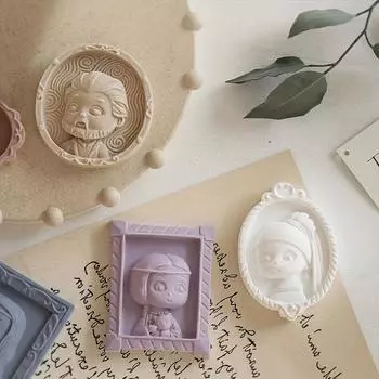 1шт полуразмерные капельные бирки для подвешивания камея силиконовые формы портретные наклейки на холодильник аромаштукатурка смола сделай сам