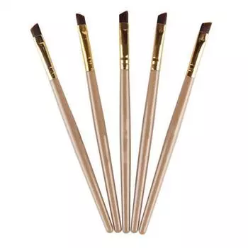 1шт Pro косметический наклонный кончик пластиковая ручка кисть для бровей макияж красота инструмент золотистый