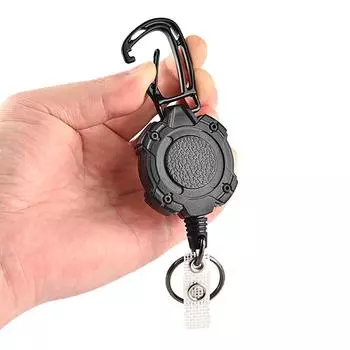 1шт противоугонный металлический эластичный брелок с пряжкой, выдвижной брелок для ключей