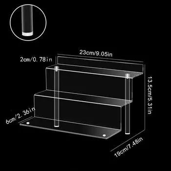 1шт прозрачная стойка для хранения куклы акриловый кекс 3-4 ярусная витрина 3 Tier
