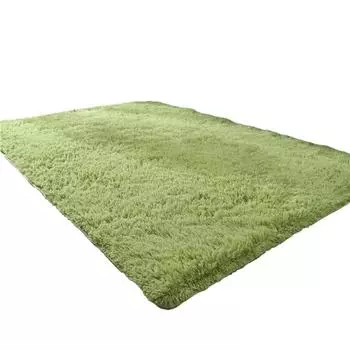 1шт пушистый ковер плюшевый коврик на пол длинный плюшевый большой размер мягкое украшение спальня гостиная 4060cm зелёный