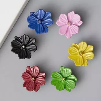 1шт ящик черный черный фурнитура мебель красивый цветок одно отверстие ручки шкаф ручки розовый