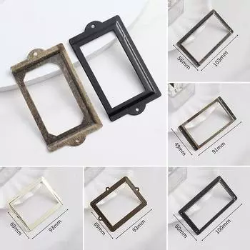 1шт ящик для выдвижного шкафа рамка для этикеток имя теги античный металлический держатель для карт квадратный