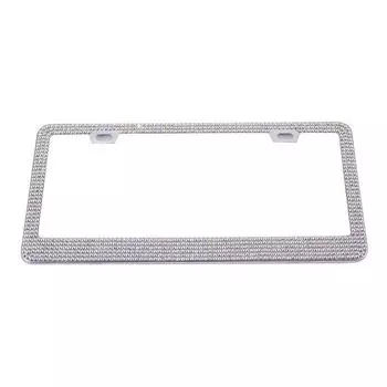 1шт рамка номерного знака автомобиля блестящая хрустальная рамка номерного знака американский номерной знак рамка номерного знака из нержавеющей стали автомобильные аксессуары разноцветный