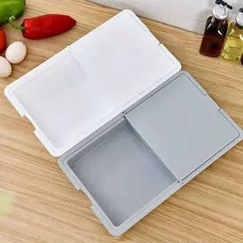 1шт, разделочная доска 3 в 1, пластиковая разделочная доска с органайзером для хранения, кухонные гаджеты, кухонные принадлежности, кухонные аксессуары, предметы домашней кухни one-size белый