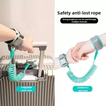 1шт регулируемый ремень безопасности для молодежи с поводком, защищающим от потери, надежный держатель для руки, подпружиненный для активных детей with lock розовый