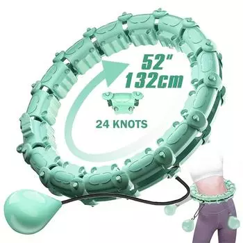 1шт регулируемый умный фитнес-обруч для эффективного похудения со съемными узлами 24 Konts фиолетовый