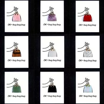 1шт Рейки Исцеляющий кристалл Мини-сумочка Резьба, Креативные подарки, Натуральные хрустальные резные украшения, украшения для дома, Ювелирное ремесло 28x25 мм 28x25mm