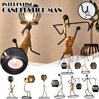 1шт ретро кованый подсвечник креативный подсвечник украшение