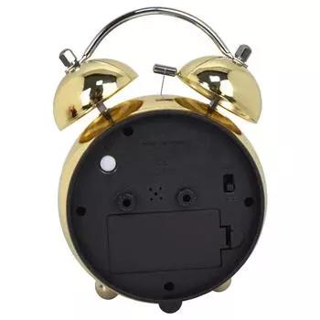 1шт ретро креативный металлический будильник, персонализированный и минималистичный светящийся кварцевый будильник золотистый