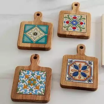 1шт ретро кухня теплоизоляция кирпич твердый домашний декор стол горшок коврик