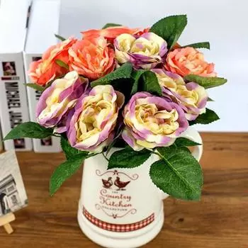 1шт романтический искусственный шелк искусственный цветок дома свадьба декор ложная роза фиолетовый