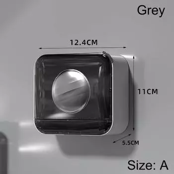 1шт роскошная мыльница настенная мыльница с крышкой подходит для ванной комнаты и туалета без сверления дренажный дизайн