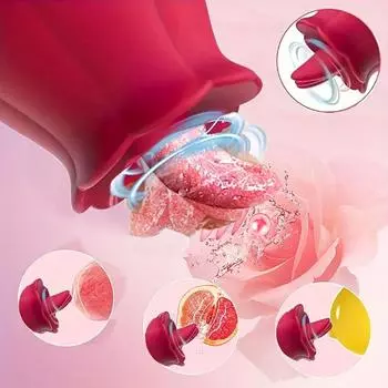 1шт Роза секс-игрушка для женщин стимулятор для женщин с 10 языком облизывание дилдо взрослые секс-игрушки для пар G точка вибраторы