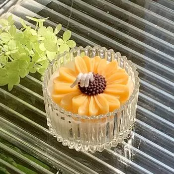 1шт розы и фрезии аромат настольные центральные украшения стеклянный стакан свечи свадебный декор ароматерапевтические свечи украшение дома 2 цвета жёлтый