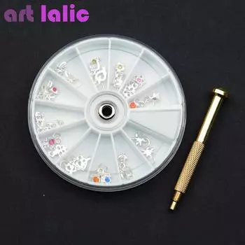 1шт ручная дрель + 24шт кулон болтается украшение стразы жемчужное отверстие инструмент для пирсинга