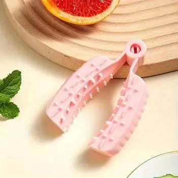1шт ручная пластиковая кухонная овощерезка-шинковка с защитой пальцев - многофункциональная овощерезка, картофель, лук, чеснок и терка pink