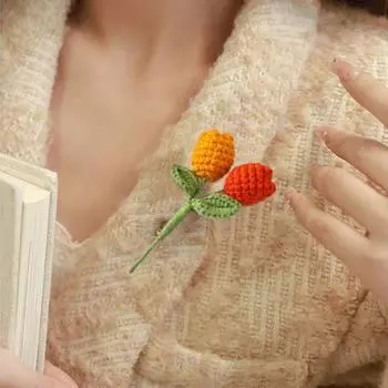 1шт ручная работа брошь креативная вязаная брошь цветок милый подсолнух брошь украшение на сумку 4 стиля D