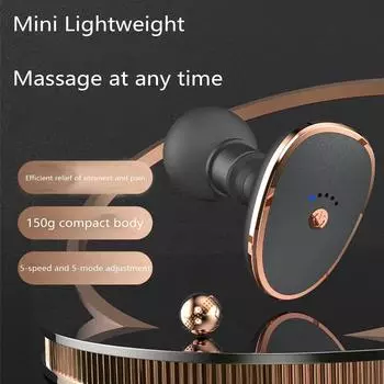 1шт Ручной массажер-палочка для персонального массажа всего тела, силиконовый беспроводной массажер для массажа шеи, плеч и спины чёрный