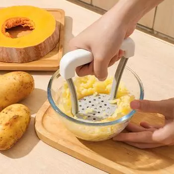 1шт ручной пресс для пюре из картофеля, пюре для домашнего хозяйства, фиолетовый картофельный пресс для пюре для детского питания, инструмент для прессования пюре