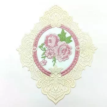 1шт ручной работы цветок вышивка домашний текстиль кружево для обеденного стола аксессуары для столовых приборов розовый