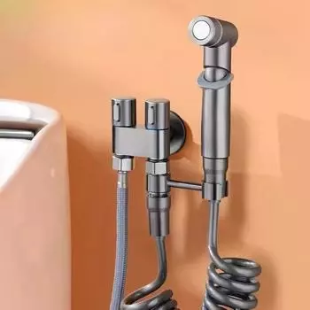 1шт ручной распылитель для биде, туалет, биде, туалет, распылитель, набор для распыления воды, ванная комната, душ, двойной выход, угловой клапан, туалетные принадлежности