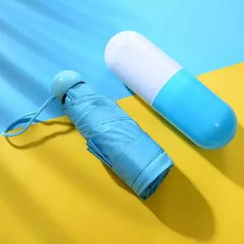 1шт ручной складной капсульный зонт, сверхлегкий и компактный солнцезащитный зонт с защитой от ультрафиолета для мужчин и женщин