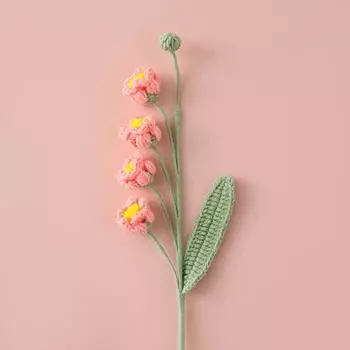 1шт ручной вязки искусственный цветок ветка вязаный цветочный орнамент крючком колокольчик цветок орхидеи