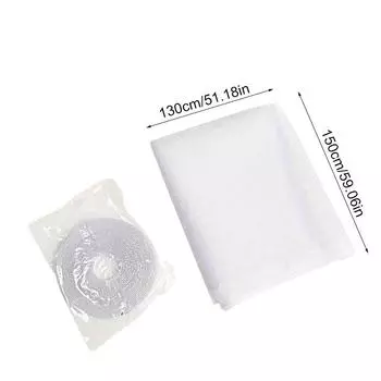 1шт съемная магнитная москитная сетка для окон, регулируемая без инструментов, барьер от насекомых на окна 130*150cm