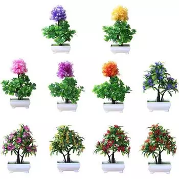 1шт сад украшения искусственный бонсай растение дерево цветок орнамент домашний декор 6#