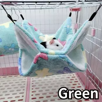 1шт сахарный планер утепленный двухслойный гамак, гамак для домашних животных, подвесной спальный мешок для белки 34x34cm кофейный