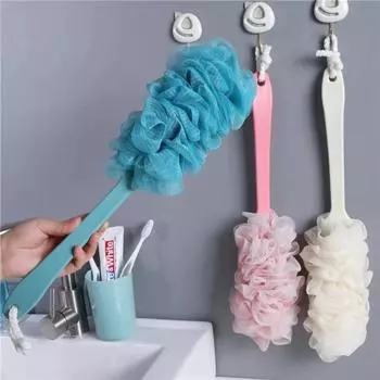 1шт щетка для ванны с длинной ручкой, скраб для спины в ванной, отшелушивание кожи, очищение, пена для ванны, с крючком синий