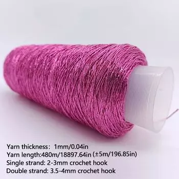 1шт сердечник пряжи измельченный серебряный цвет супер блестящий проволочный клубок пряжи посеребренный длина 5 метров 200g розового золота