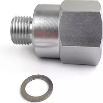 1шт Серебряный адаптер Алюминий 3/8 NPT Автомобильные аксессуары Запчасти LS Замена двигателя для автомобиля Large