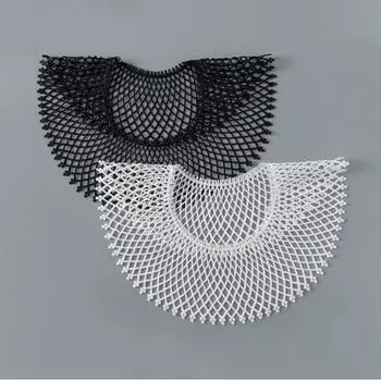 1шт сетка белый черный вышивка декольте воротник DIY шитье свадебная аппликация ремесло гипюр белый