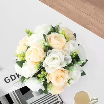 1шт. Шар из роз, шелковый цветочный шар, центральный элемент, украшение стола, цветочные композиции, букет