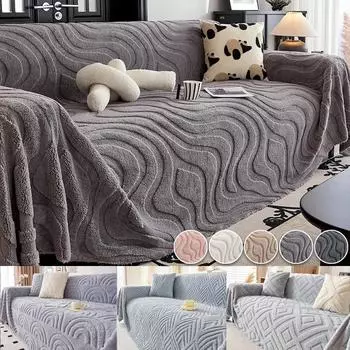 1шт шенилл диванное полотенце фланель диванный чехол для гостиной диванная подушка нескользящий чехол осень зима 1/2/3/4 местный чехол 180x90