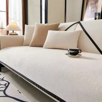 1шт шенилловый чехол для дивана, однотонный чехол для дивана в форме буквы L, нескользящий шезлонг, подушка для дивана, полотенце для гостиной A 70x70