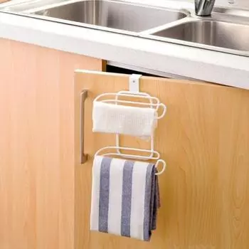 1шт шкаф дверной подвесной стеллаж для хранения многофункциональный двухслойный держатель для туалетной бумаги для ванной комнаты настенный 2 цвета чёрный