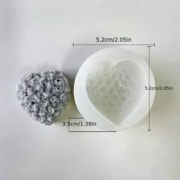 1шт силиконовая форма в форме сердца прозрачная форма для мыла ручной работы форма для свечей ко Дню святого Валентина форма для самостоятельного изготовления 1pc