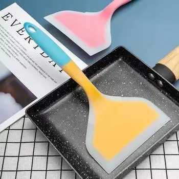 1шт силиконовая лопатка кухонная утварь кухонная утварь шпатель для говядины мяса яиц скребок широкий пиццы инструменты для приготовления пищи