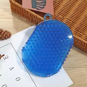 1шт силиконовая отшелушивающая щетка для ванны, перчатки для спа-ванны, отшелушивающая щетка для душа, принадлежности для ванной комнаты синий