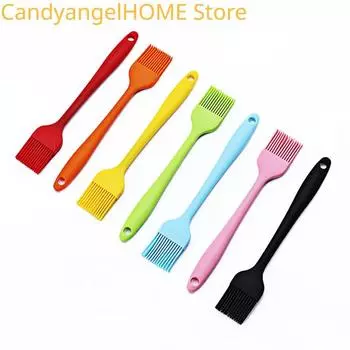 1шт силиконовая щетка для барбекю, жаропрочная щетка для масла, кухонные принадлежности, инструменты для выпечки тортов, кухонные принадлежности зелёный