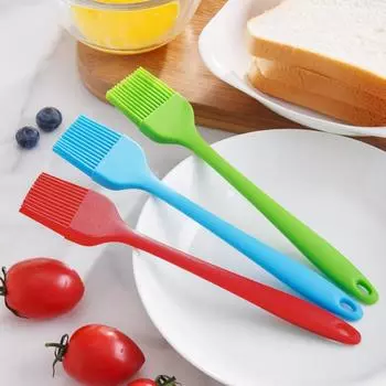 1шт силиконовая щетка для барбекю, жаропрочная щетка для масла, кухонные принадлежности, инструменты для выпечки тортов, кухонные принадлежности синий