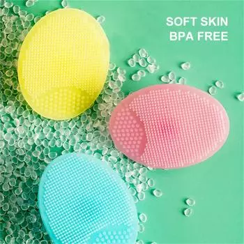 1шт силиконовая щетка для мытья шампунем для младенцев, мягкая силиконовая щетка для душа для мальчиков, мытья волос, массажные щетки, салфетки
