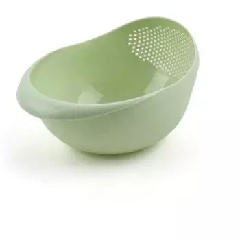 1шт силиконовый дуршлаг с ручкой - многофункциональная сливная корзина для мытья риса, фруктов и овощей, идеальный кухонный органайзер